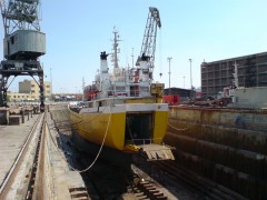 Captain Mihalis on drydock