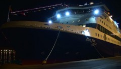 BLUE STAR PATMOS bow at night