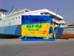 The "Marina" at Piraeus. Thermal image embedded in digital photo