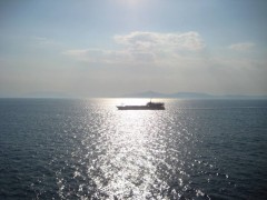 Melina II crossing Saronicos, noon 3 8 2011