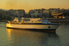 Ionis departure from Piraeus. 3/7/2015.